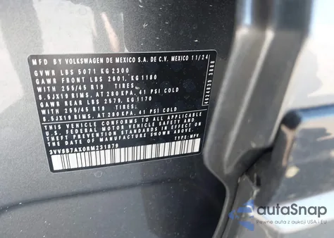 2024 Volkswagen Tiguan 2.0T Se R-Line Black из США, поврежденный, VIN 3VV8B7AX0RM231879